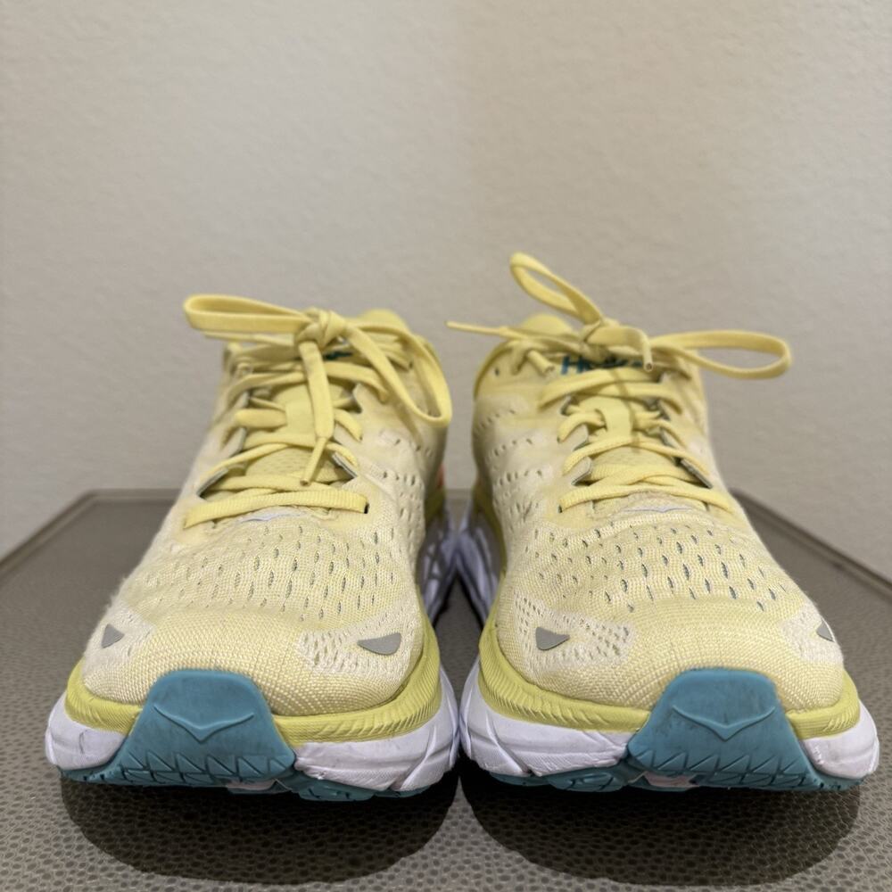 Hoka One One Clifton 8 Shoes Womens 9 B Yellow Pear Running Sneakers - Picture 11 of 16